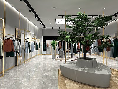 3d现代商场女装店模型