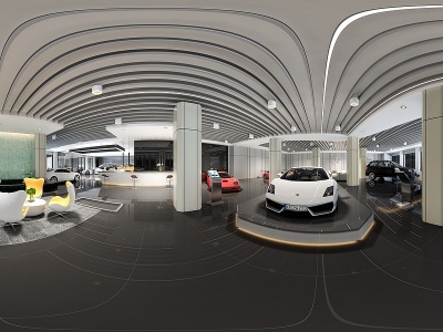 3d汽车销售中心模型