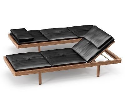 现代皮革躺椅沙滩椅模型3d模型
