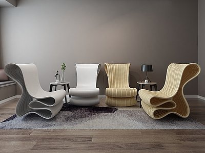 3d现代家具躺椅模型