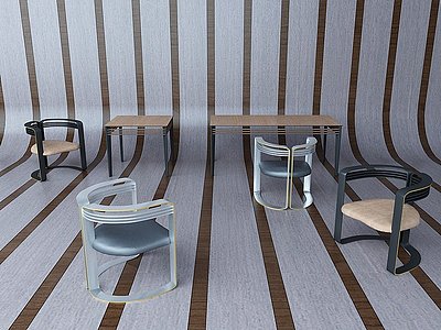 现代茶几座椅3d模型