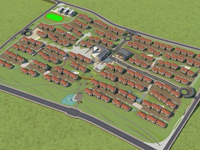 住宅小区模型3d模型