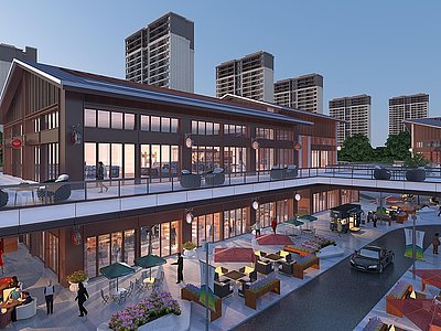 3d新中式商业住宅模型
