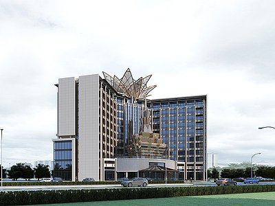 现代办公酒店3d模型