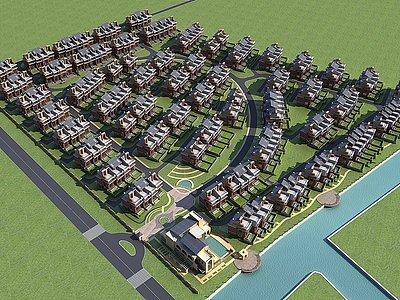 3d住宅小区模型