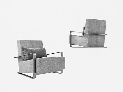 现代轻奢休闲椅模型3d模型