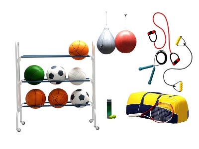 3d球类体育用品模型