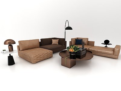 3d沙发茶几模型