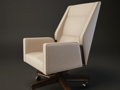 现代简约布艺办公椅模型3d模型