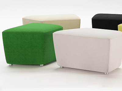 3d现代多色组合休闲凳模型