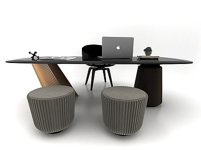 现代风格办公桌模型