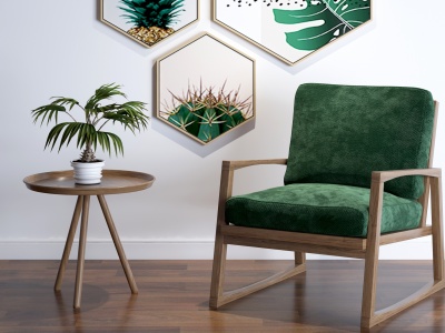 北欧装饰画椅子模型3d模型