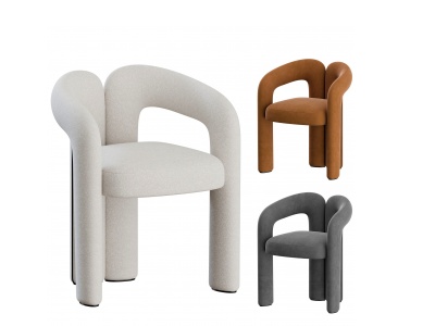 现代布艺休闲椅模型