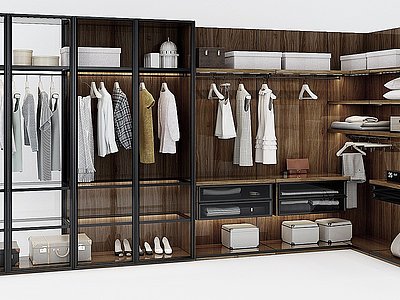 现代衣柜模型3d模型
