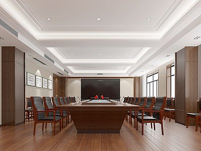 现代政府会议室模型3d模型