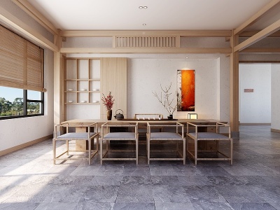 新中式禅意茶室模型3d模型