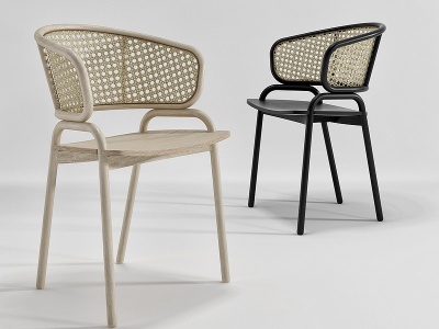 3d现代餐椅实木餐椅北欧餐椅模型