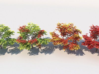 新中式树灌木模型3d模型