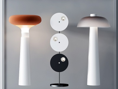3d蘑菇头落地灯模型