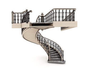 3d现代风格楼梯模型