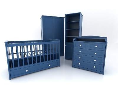 3d蓝色柜子模型
