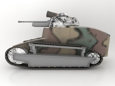 现代风格坦克模型3d模型