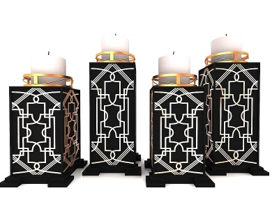 3d黑色蜡烛模型