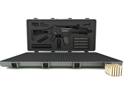 枪械收纳箱子3d模型
