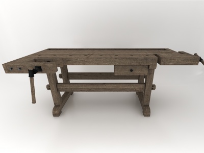 3d现代风格木头餐桌模型