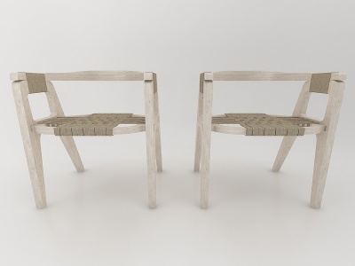 3d现代风格木头椅子模型