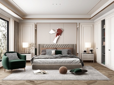 美式欧式卧室模型3d模型
