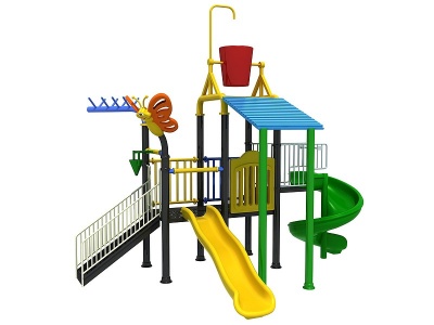 3d简单小滑梯儿童设施模型
