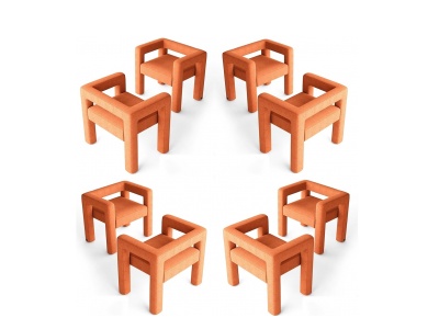 北欧简约布艺轻奢休闲椅子模型3d模型