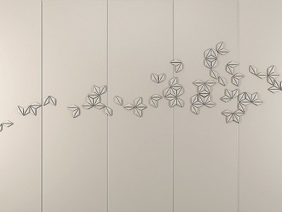3d现代皮雕雕花背景墙模型