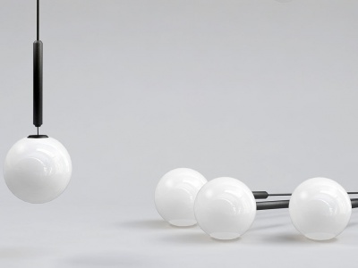 现代质感白炽灯吊灯模型3d模型