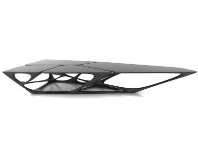 3d现代风格黑色餐桌模型