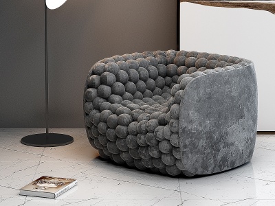 3d现代异形单人沙发模型