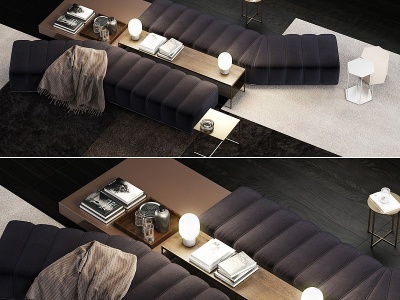 Minotti现代沙发凳模型3d模型