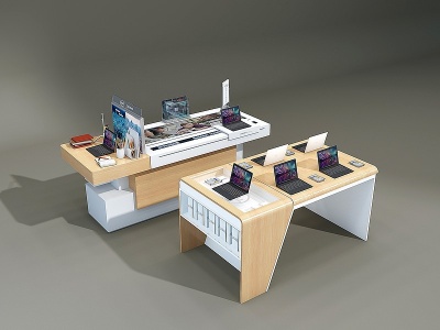 3d现代货柜展示台模型