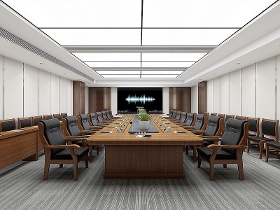 3d现代大会议室模型