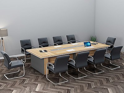 现代小会议桌椅模型3d模型