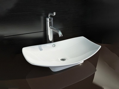 3d现代卫浴科隆小船式洗手台模型
