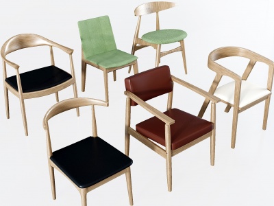 新中式单椅模型