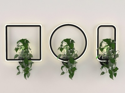 3d<font class='myIsRed'>北欧植物灯壁灯组合</font>模型