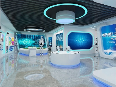 3d现代科技展厅模型