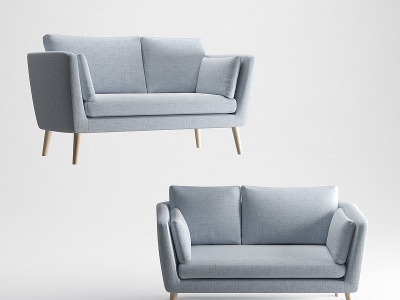 北欧双人沙发模型3d模型