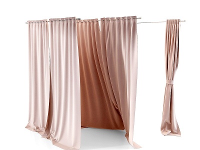 3d高档窗帘模型