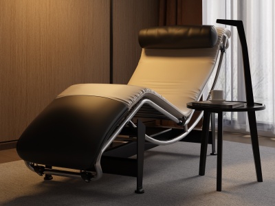现代休闲躺椅模型