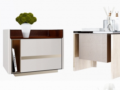 现代轻奢床头柜组合模型3d模型