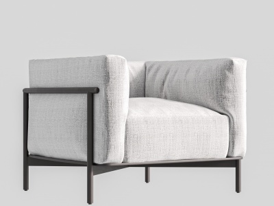 新中式单人沙发组合模型3d模型